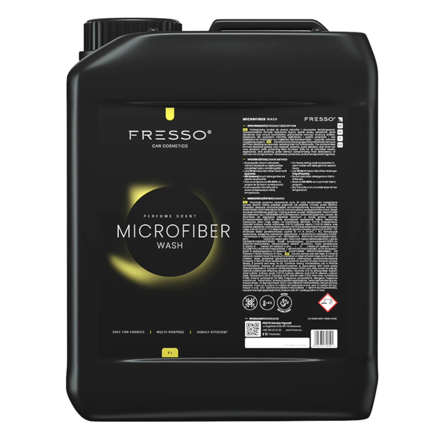 Fresso Microfibre Cleaner 5000ml bottle for cleaning microfibre cloths and pads