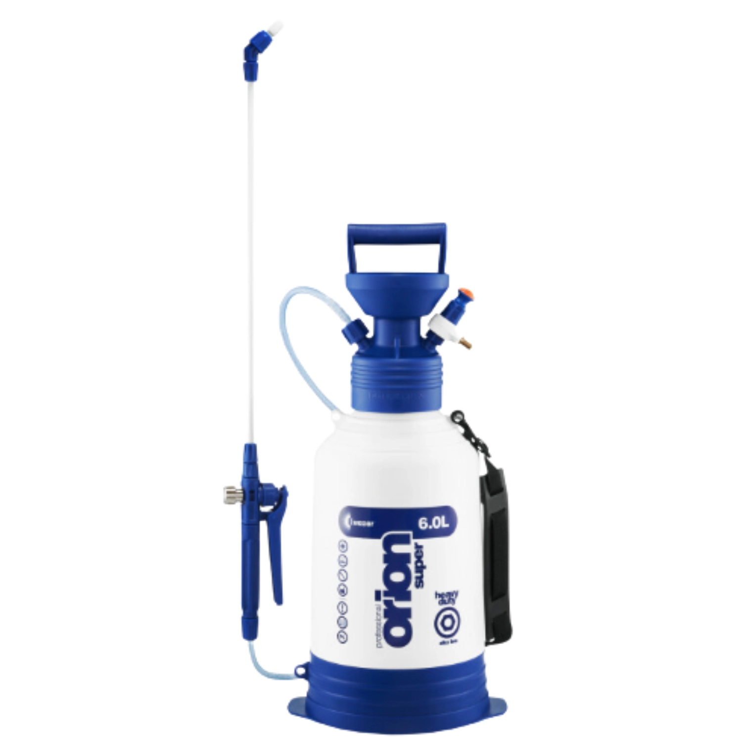 Alkaline Pressure Sprayer 6L Heavy Duty with EPDM seals, fibreglass lance and compressor connection, Kwazar