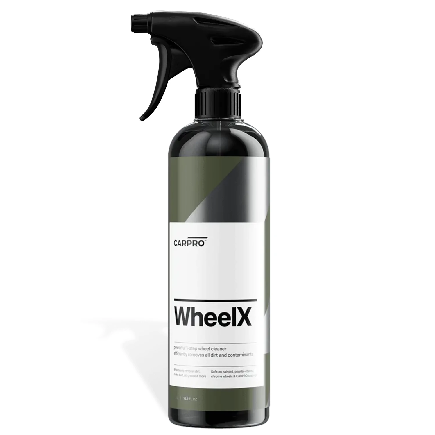 Bottle of CarPro CQuartz Wheel Cleaner 500ml for removing brake dust and road grime from wheels