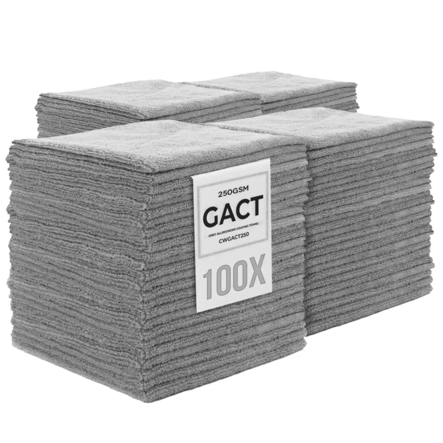 Grey microfibre Coating Towel 250gsm 40x40cm from ChemicalWorkz New, pack of 100 towels