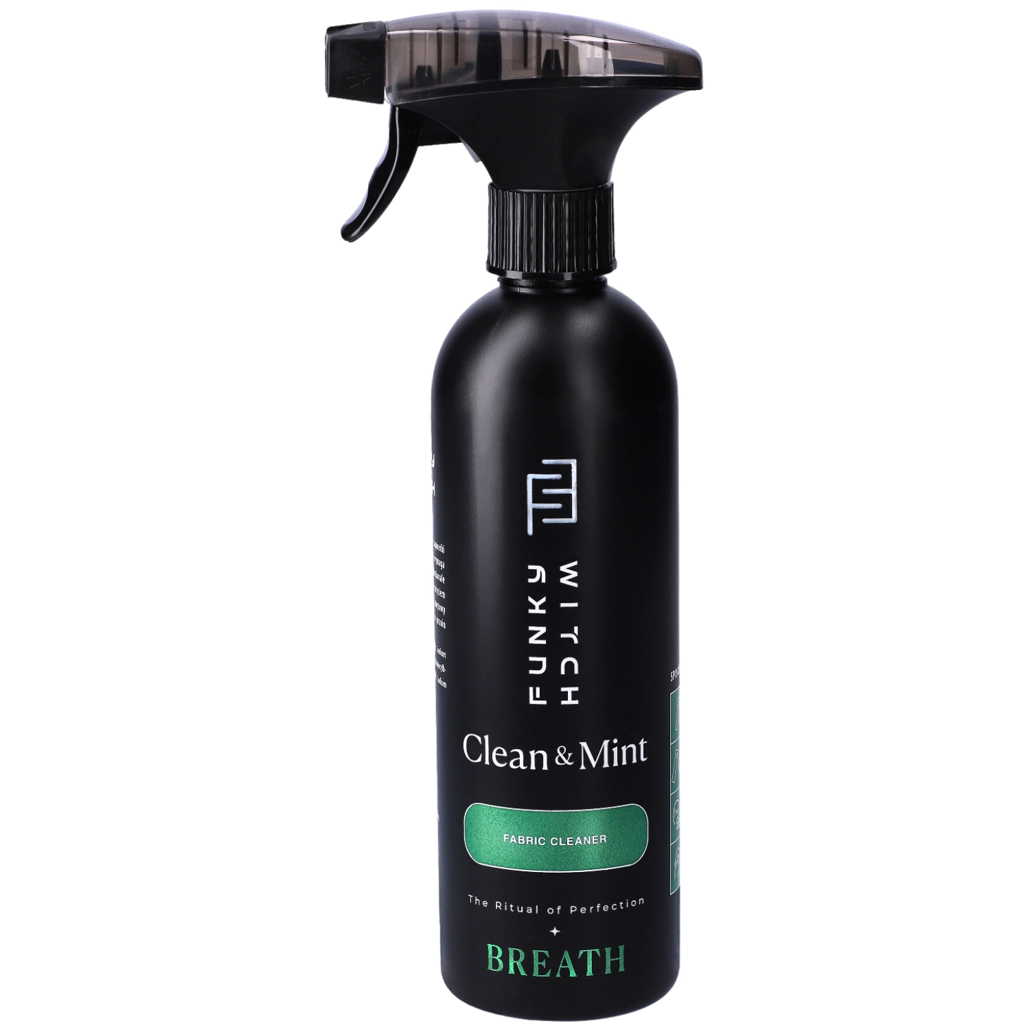 Funky Witch Fabric Cleaner 500ml bottle with mint scent for upholstery, headlining and carpets