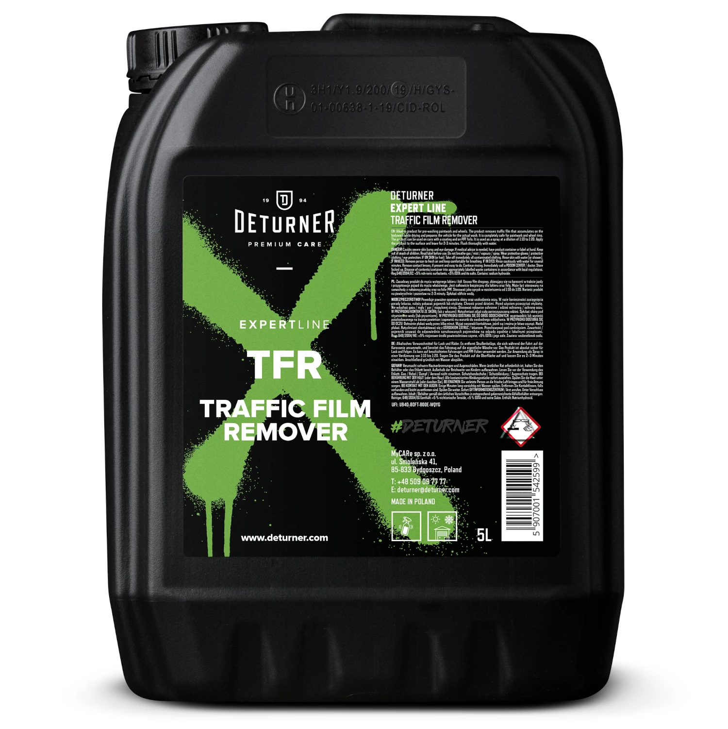 Deturner Traffic Film Remover 5L dunk för förtvätt av lack, fälgar och PPF-film