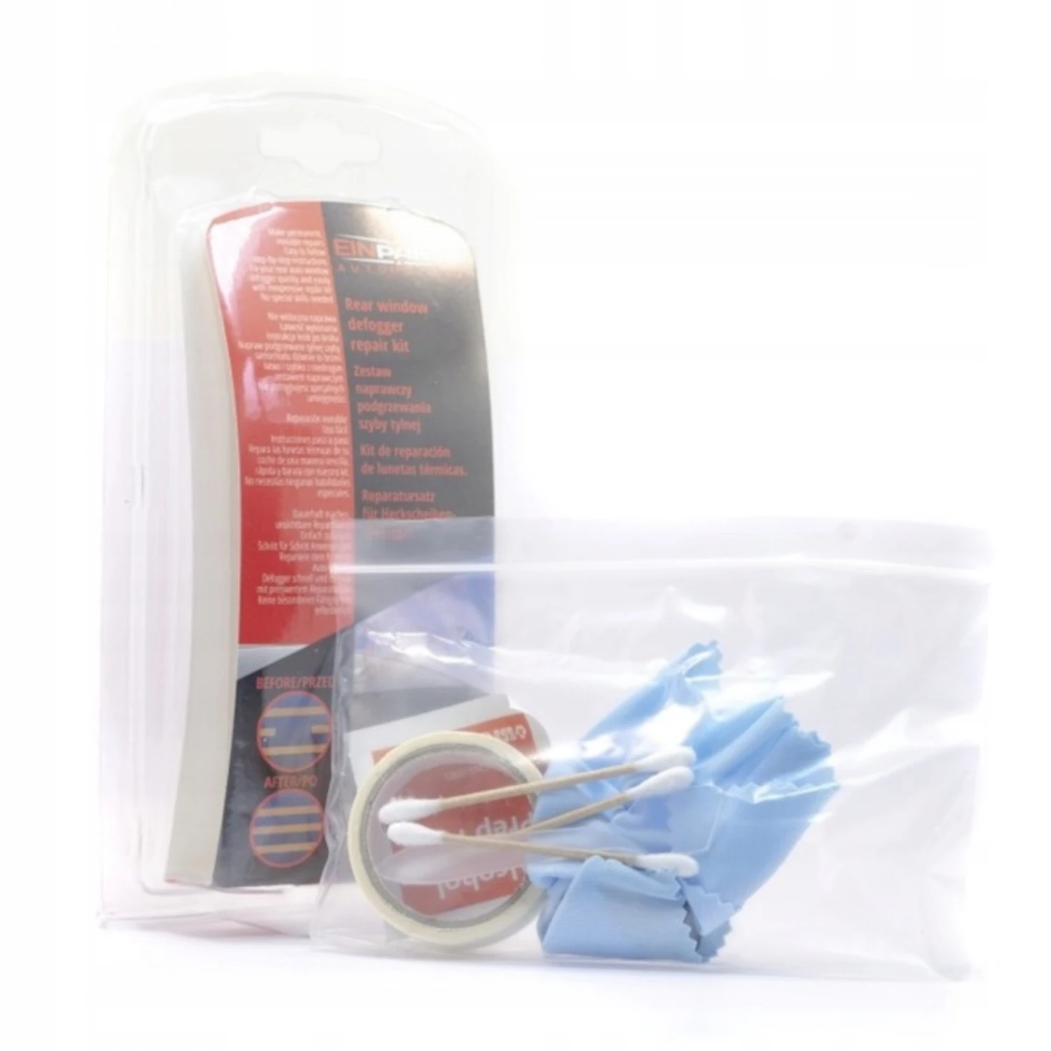 Rear window heater repair kit with 2ml silver repair fluid and tool set, MrCleaner