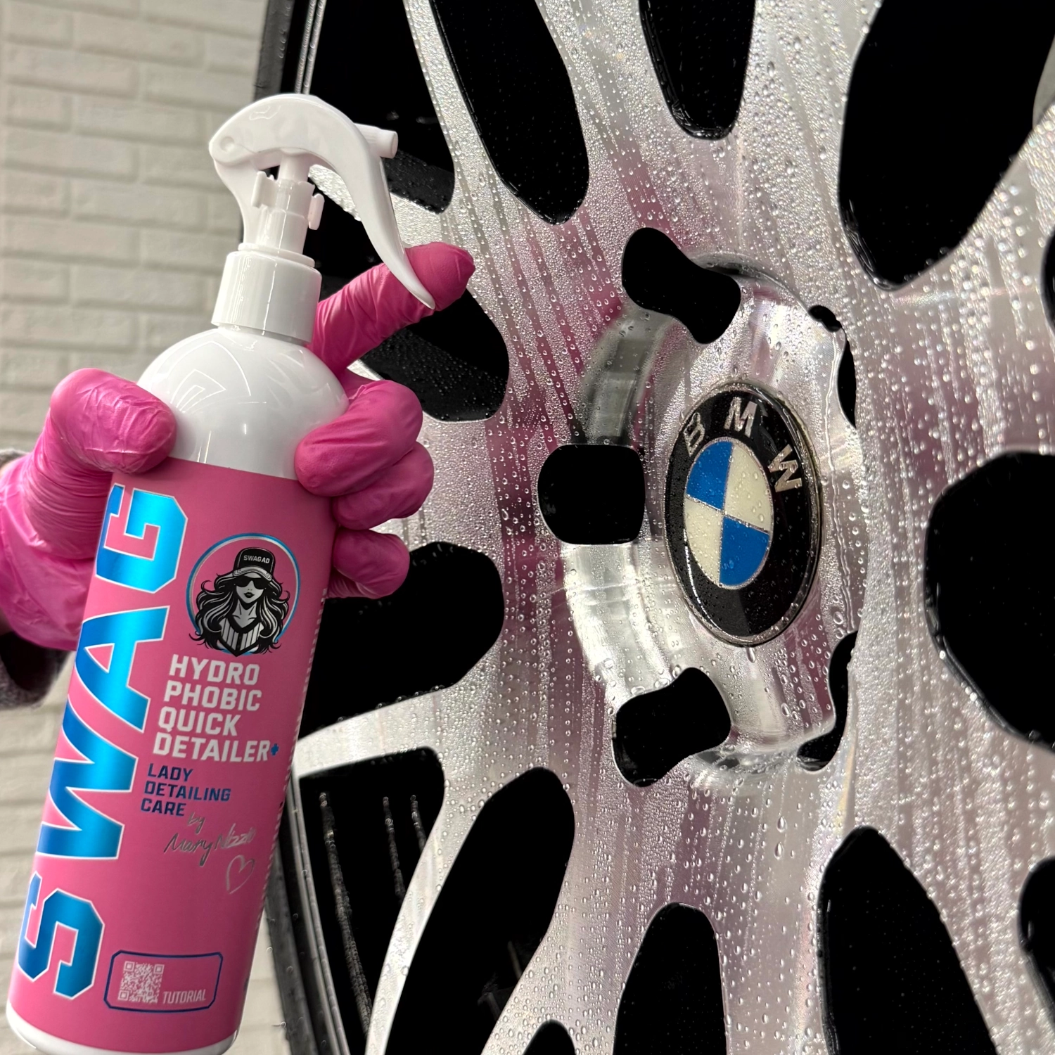 SWAG Quick Detailer Hydrophobic 500ml bottle for hydrophobic paint care and quick shine between washes