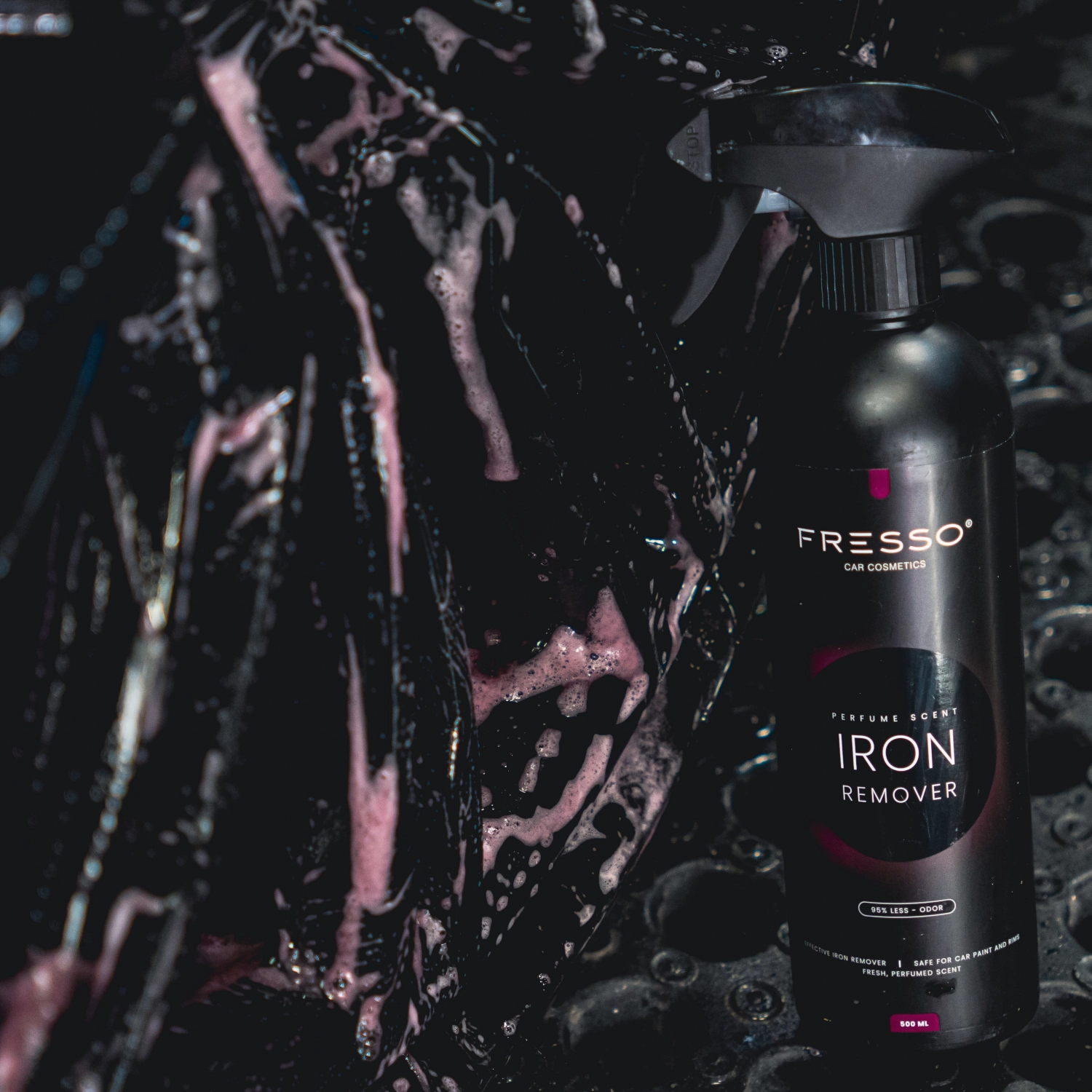 Fresso Iron Remover 5L bottle with neutral pH and ice lolly scent for cleaning wheels and paint