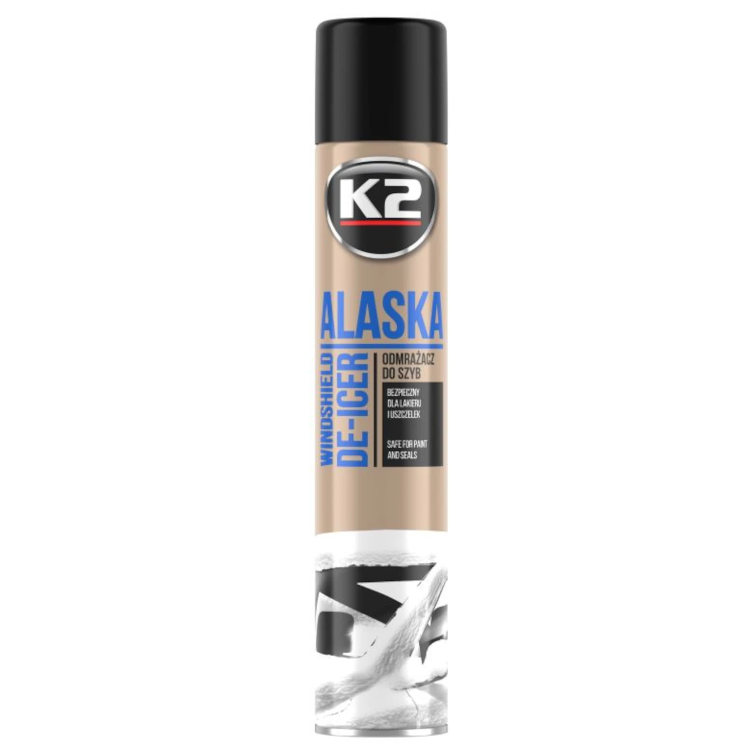 Bilrutespray K2 Alaska AERO 750 ml med nanoteknologi för avisning av bilrutor ner till -70°C