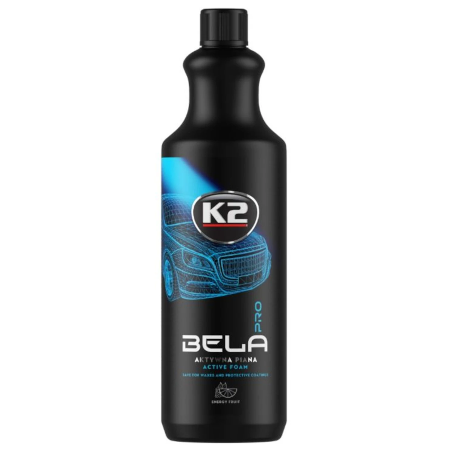 Aktivt skum förtvätt 1L K2 Bela Pro, pH-neutral skumkanonvätska säker för vax och keramiska beläggningar