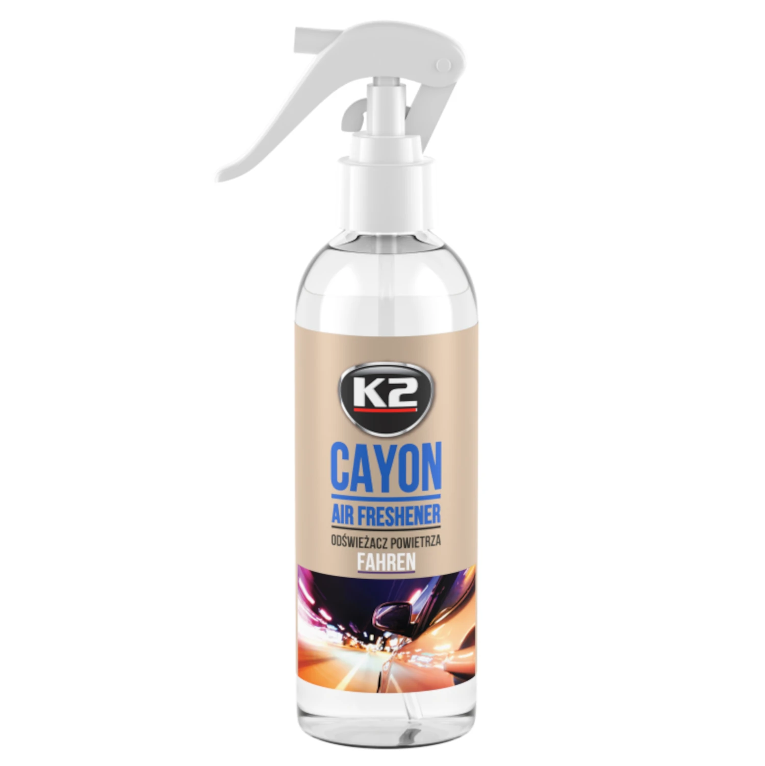 Luftfräschare spray 250ml med doft av skog, trä och kryddor för bil och hem, K2
