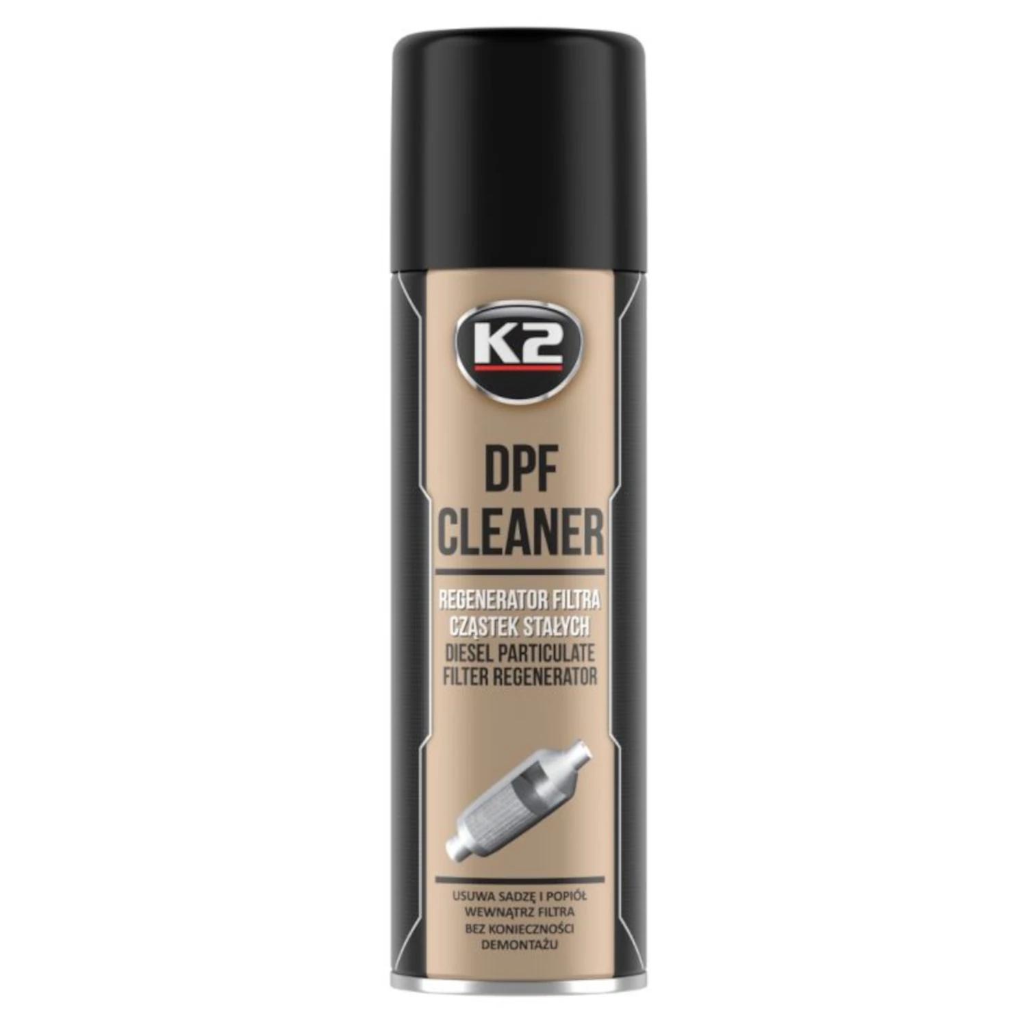 Spray bottle of K2 DPF GPF Filter Cleaner 500ml for cleaning particulate filters without removal