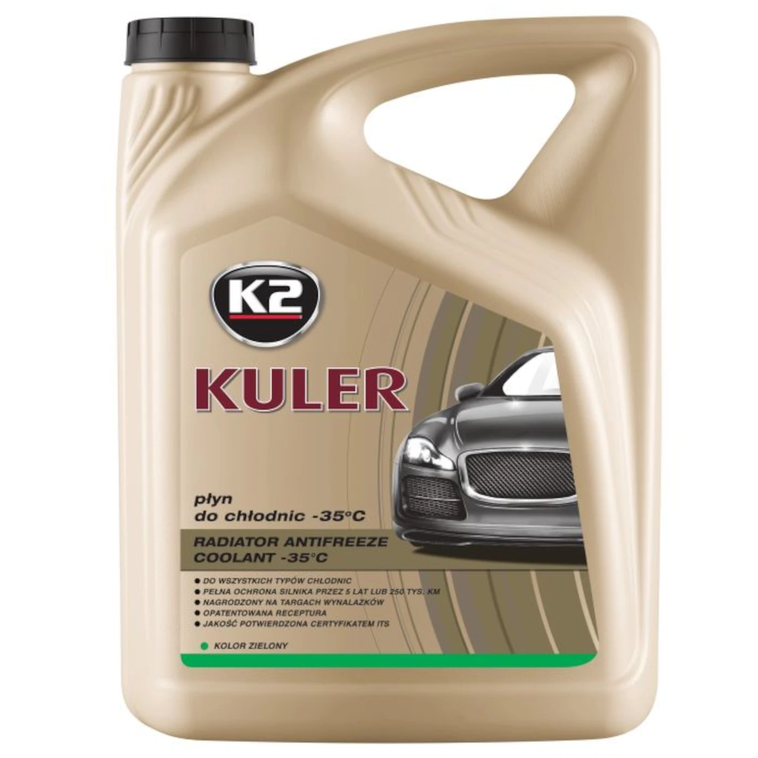 K2 Coolant Antifreeze -35°C 5 litre universal for passenger cars and light vehicles