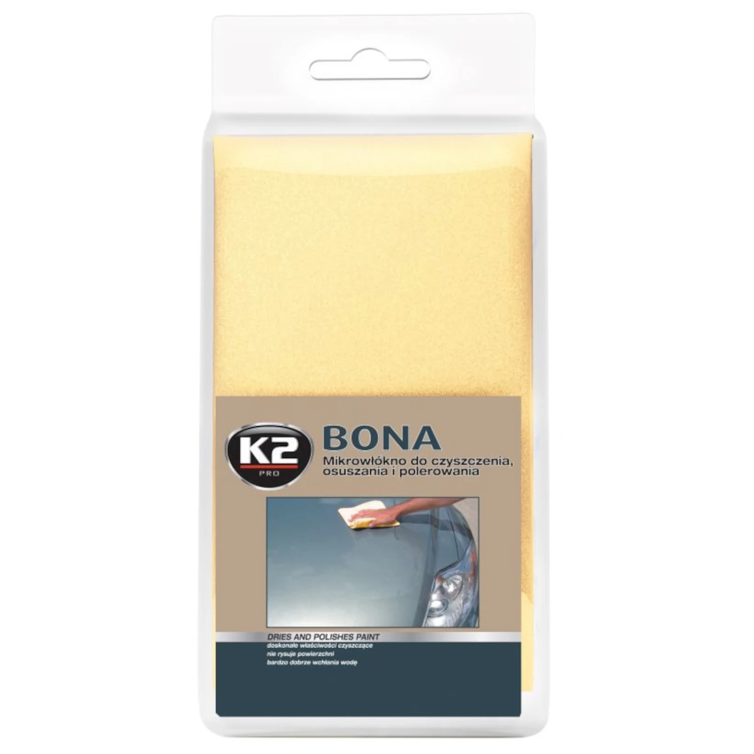 Microfibre towel 40x40cm laser-cut seamless edge, 340gsm, K2 for polishing and Coating application