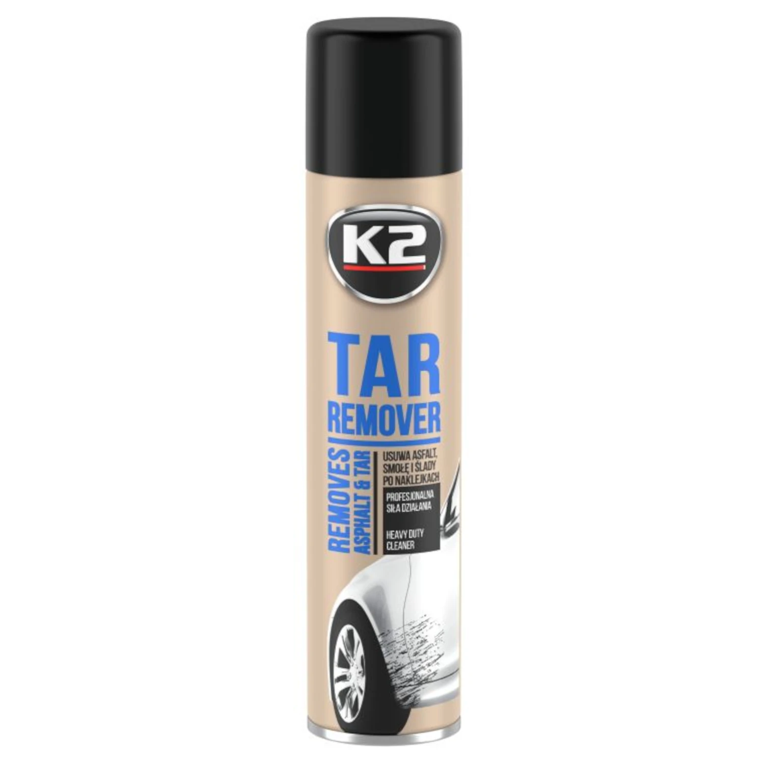 K2 Asfaltslösare 300 ml sprayflaska för borttagning av tjära, asfaltfläckar och klisterrester på lack och glas