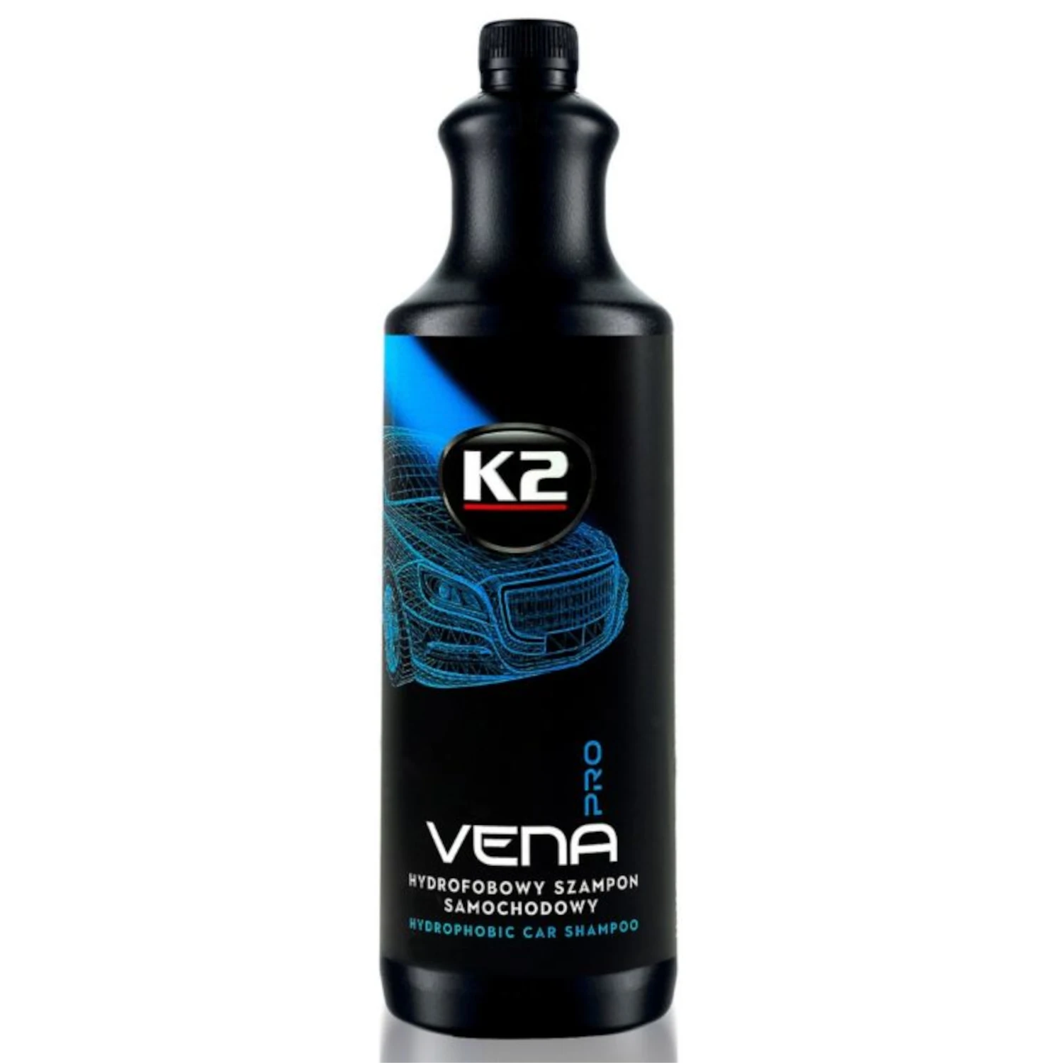 Car shampoo K2 VENA PRO 1L bottle with hydrophobic properties, safe for Wax and Ceramic Coating