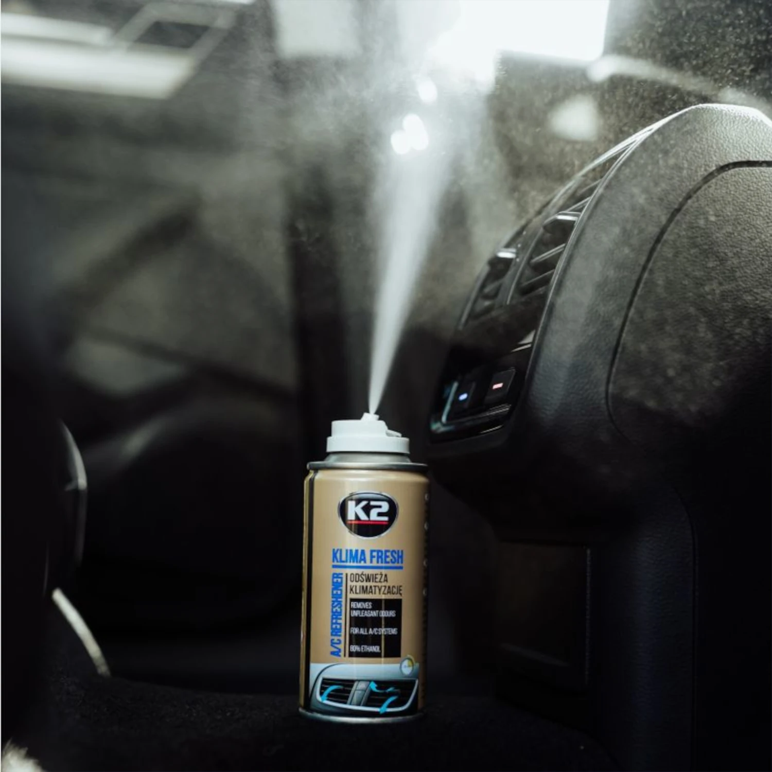 K2 Klima Fresh luftkonditioneringsfräschare 150ml sprayburk för fordonets AC-system
