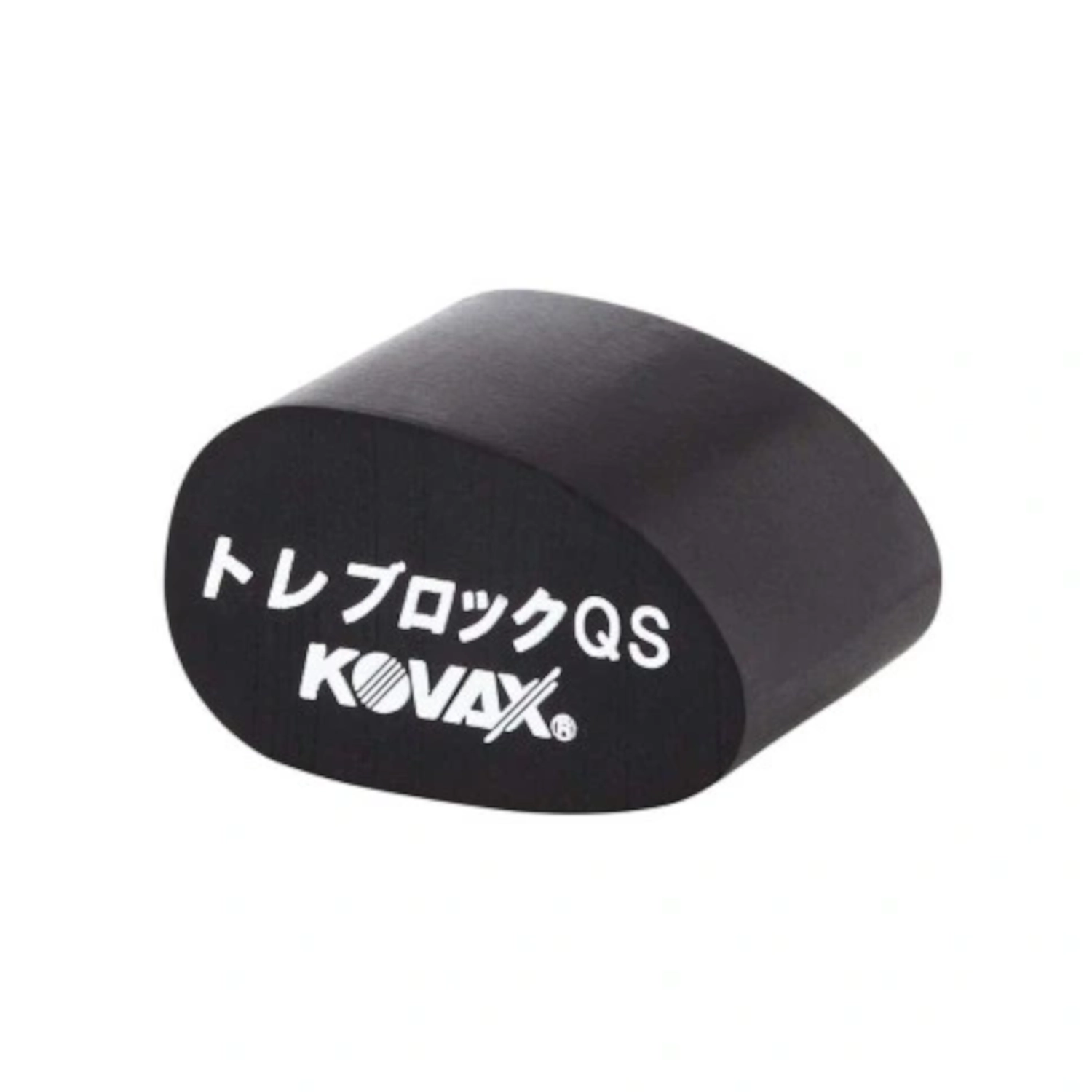 Oval Kovax Toleblock sanding block in hard rubber for spot repair of paint damage, ergonomic egg shape