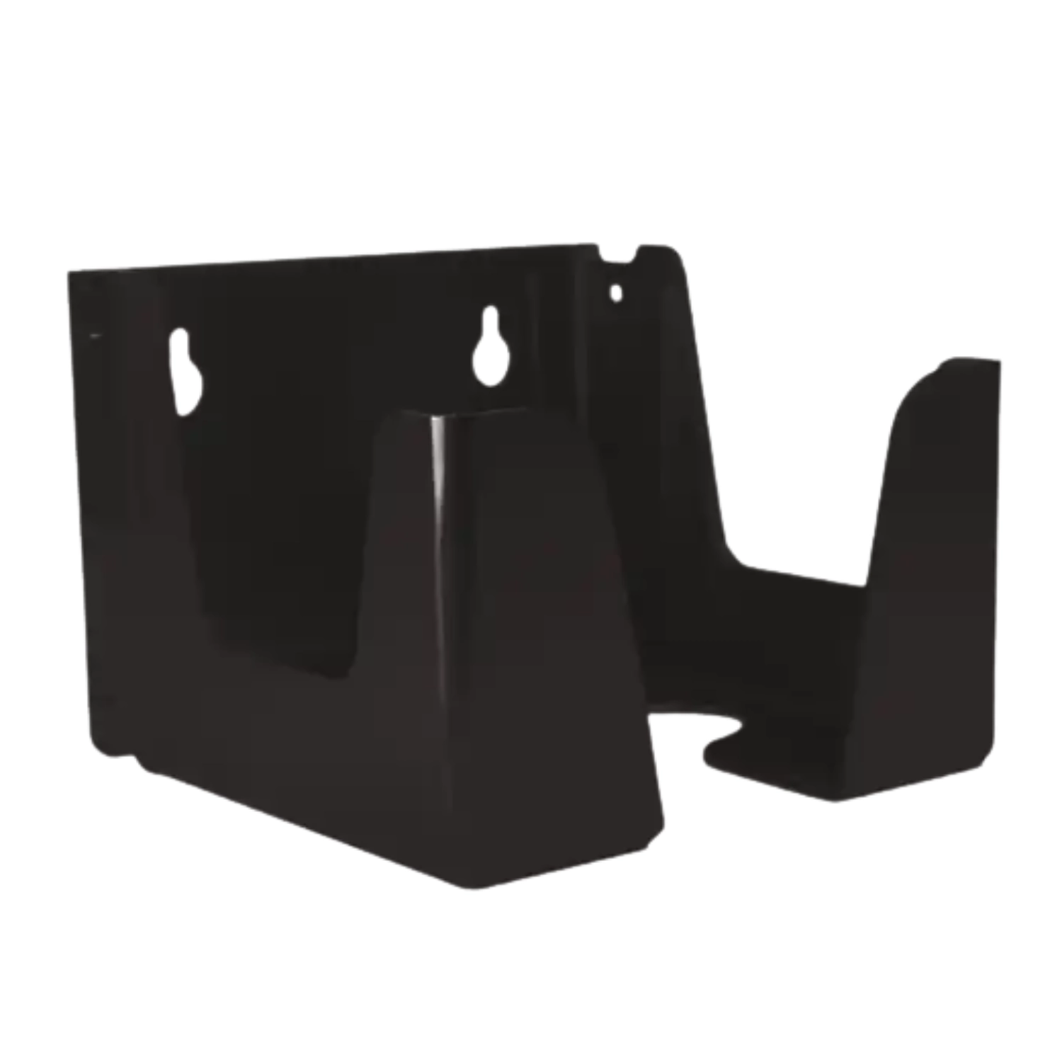 Black plastic glove dispenser basket for MERCATOR Gogrip disposable gloves in a one-by-one system