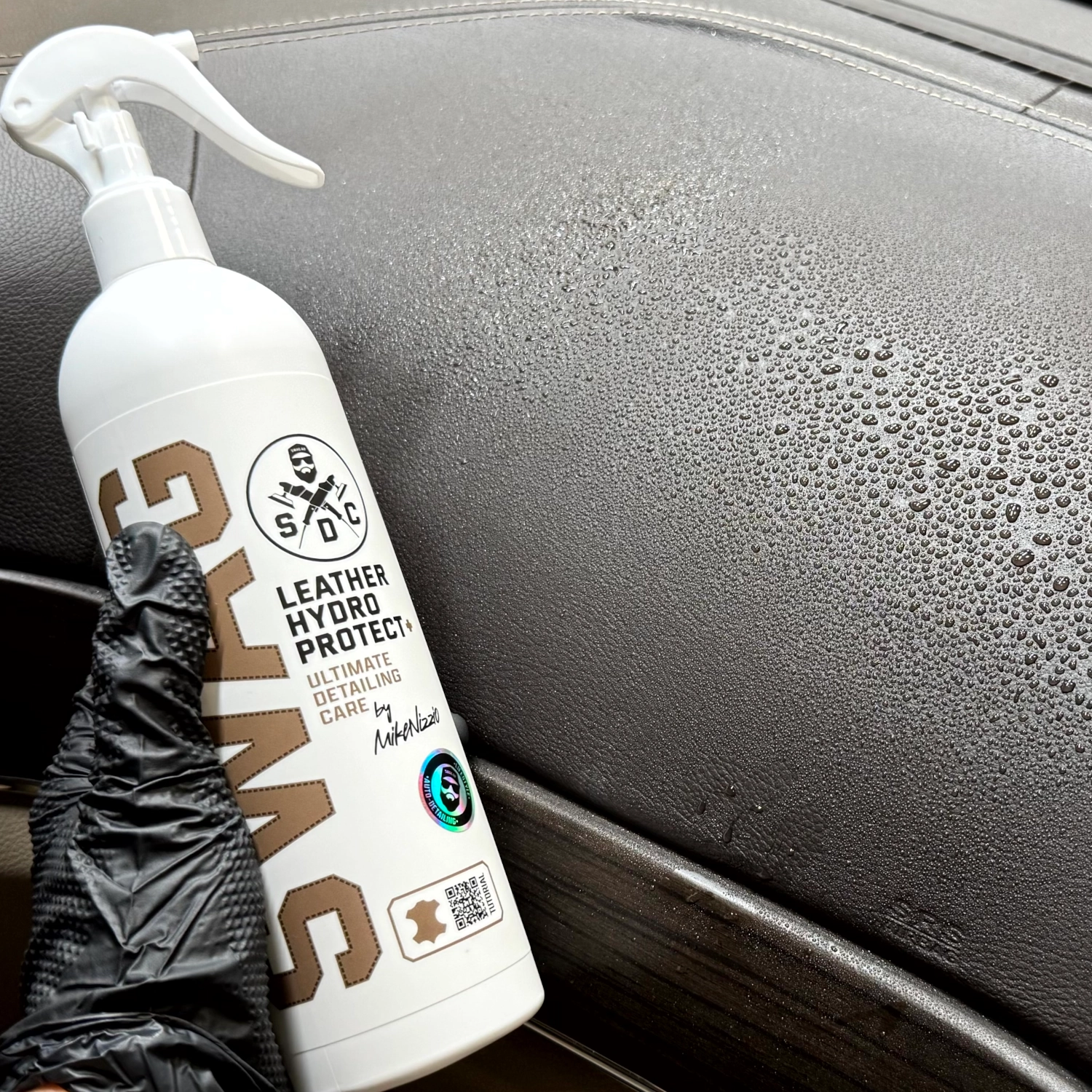 Leather Quick Conditioner Spray 250ml with hydrophobic SiO2 protection and satin finish from SWAG Detailing Cosmetics