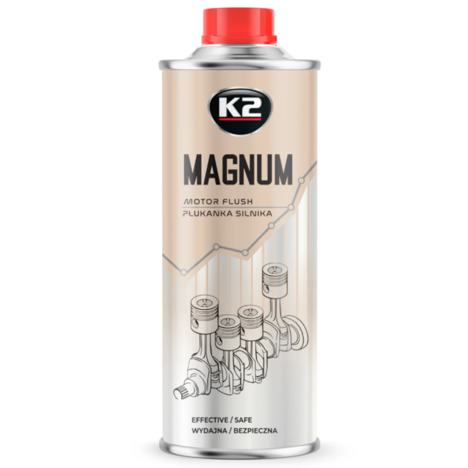 Engine Flush Cleaner K2 Magnum Motor Flush 500ml bottle for petrol, diesel and LPG engines
