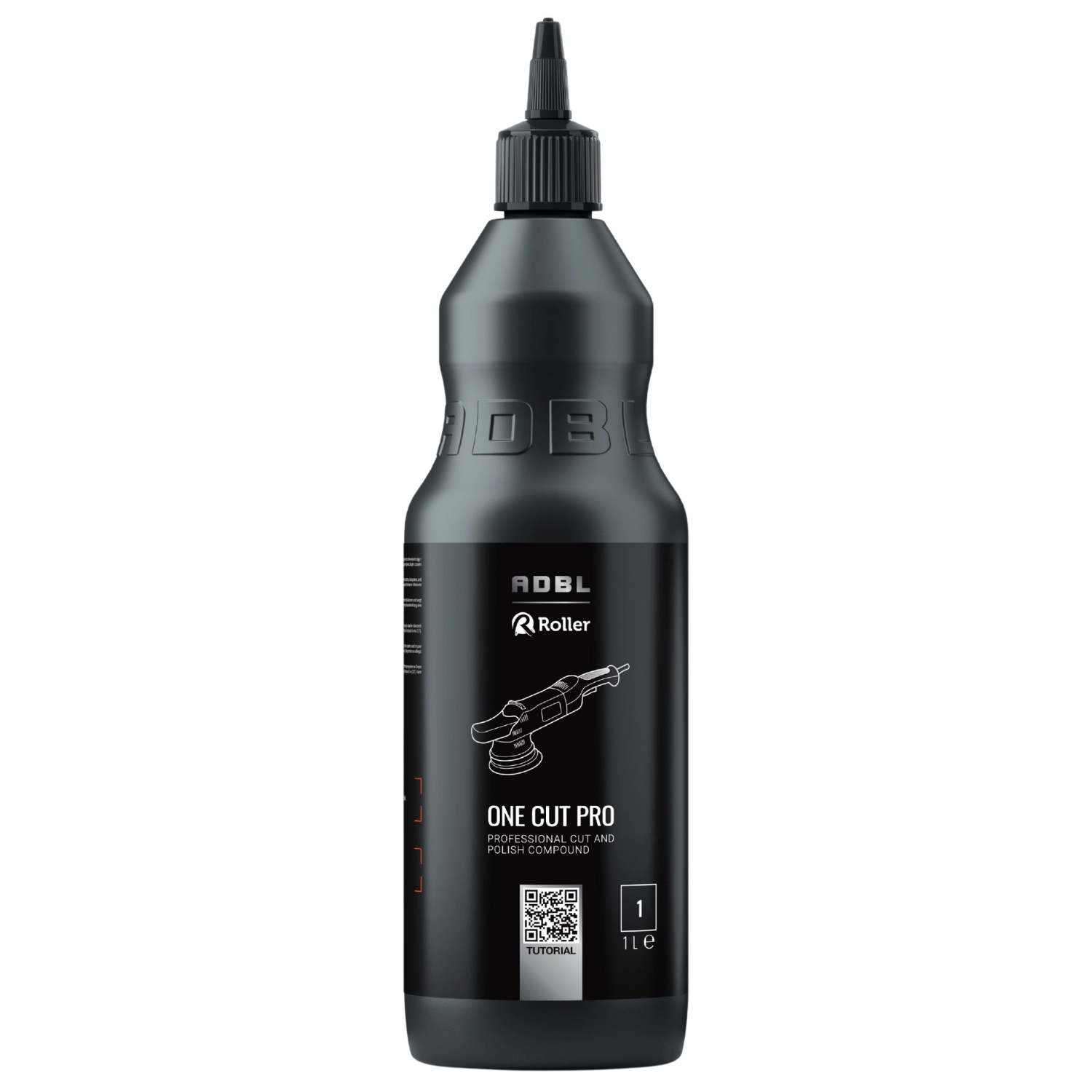 White bottle of ADBL One Cut Pro Cut & Polish Compound 1 litre for paint correction and hologram removal