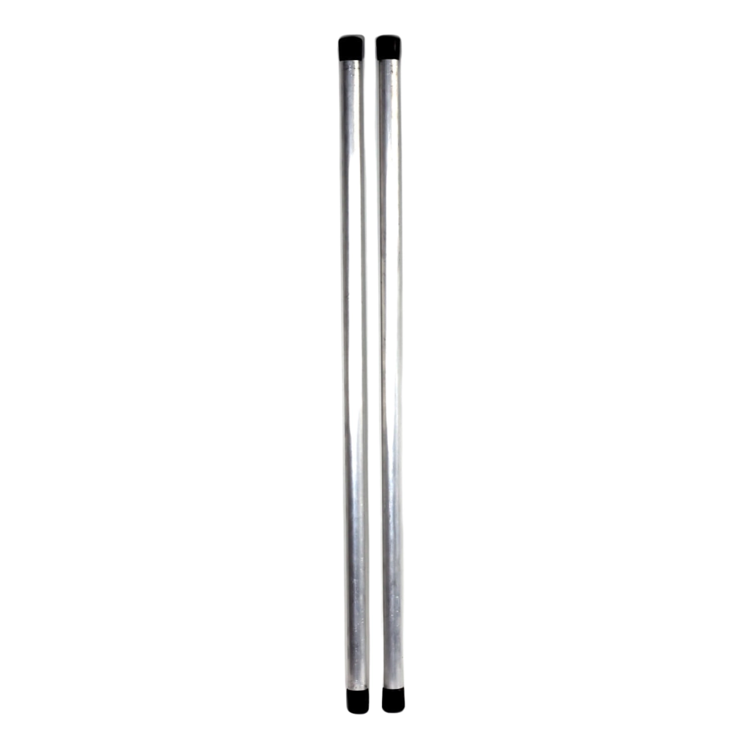 Aluminiumhängstång 68 cm med plaständar, 2 cm diameter, för förvaring i verkstad och garage