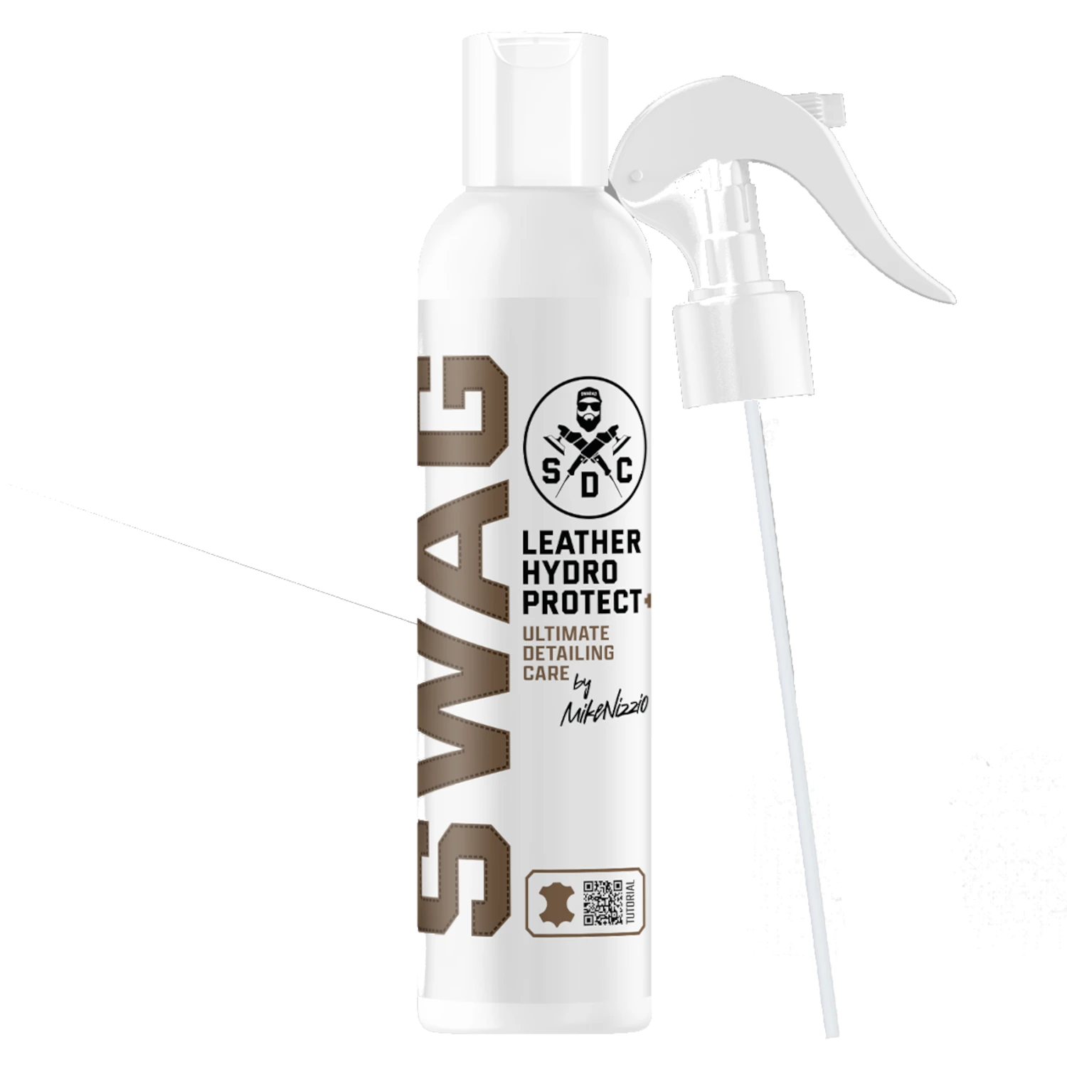 SWAG Leather Quick Conditioner Spray 150ml with water-repellent effect and satin matte finish for car seats