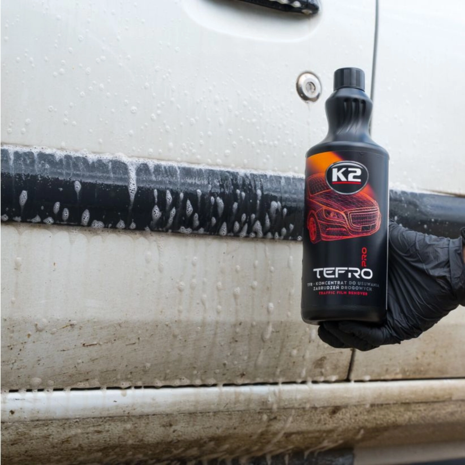 K2 Tefro Pro degreaser 1L bottle for quick cleaning and degreasing of vehicles