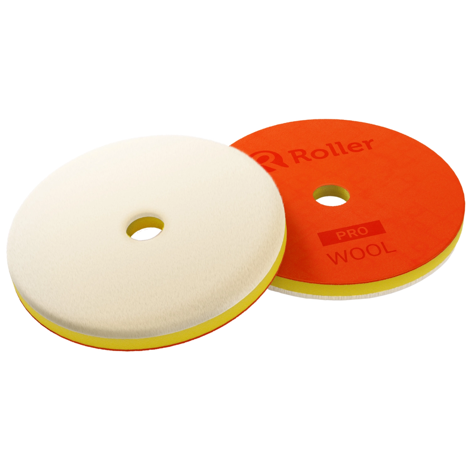 ADBL Wool Pad 150 mm short fibre with elastic interface for machine polishing