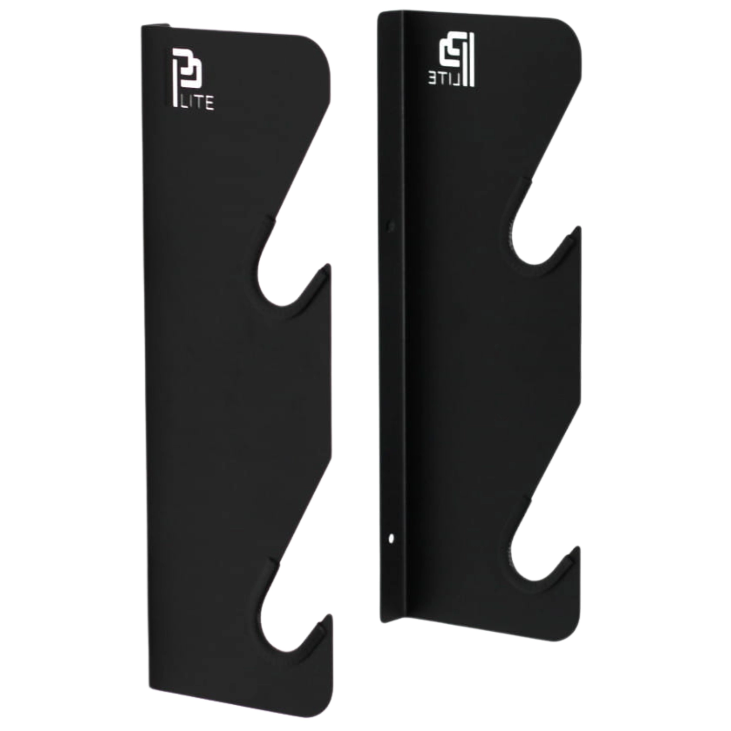 Black powder-coated storage rack for 2 film rolls with rubber seals, Poka Premium 2