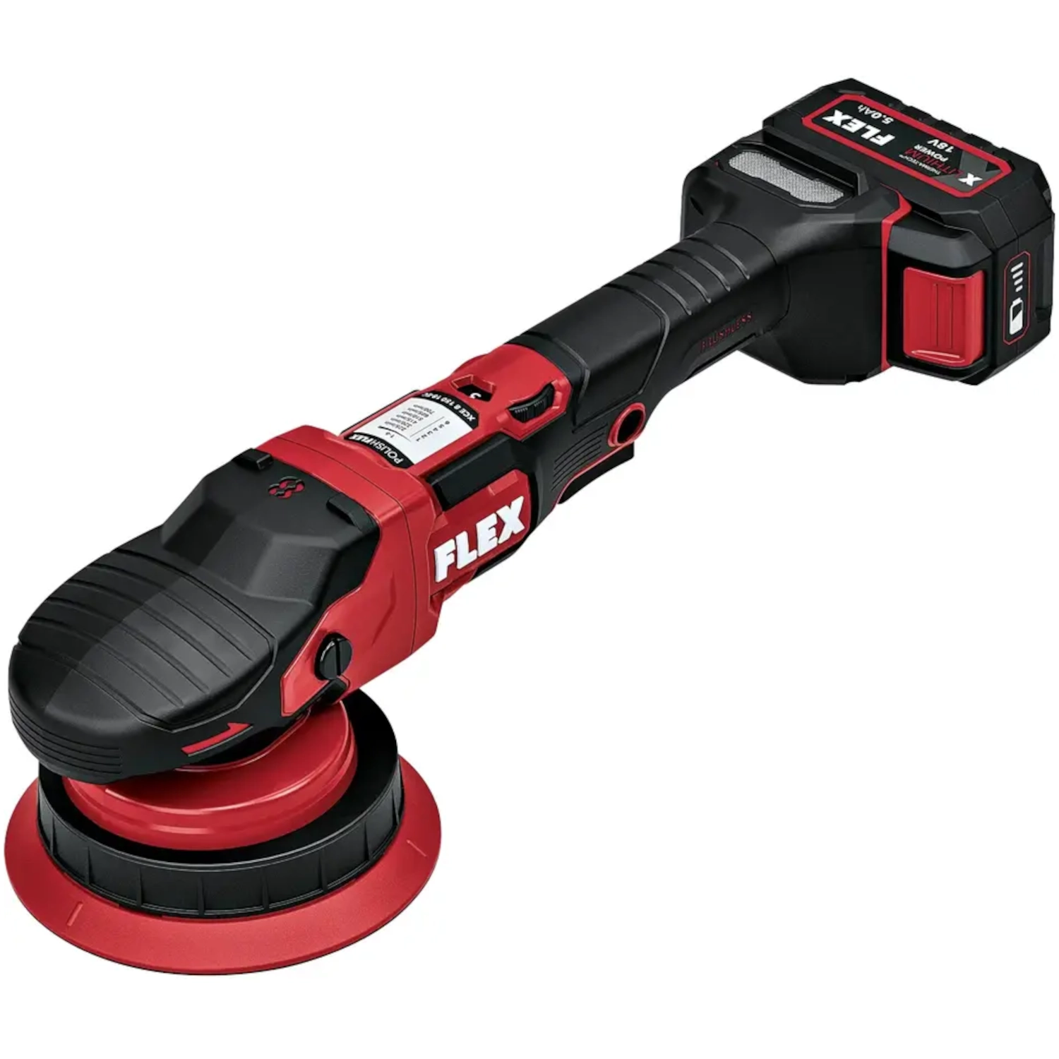 FLEX Dual Action Bilpolermaskin 150mm 18V med borstlös motor och snabbladdare i set